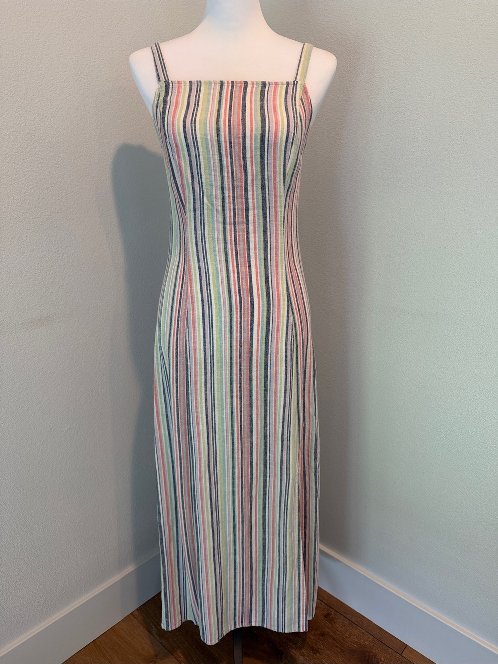 Old Navy Striped Sleeveless Maxi Dress in Pastel Multi